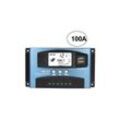 Jalleria - 100A mppt Solarladeregler Dual usb lcd Display 12V 24V