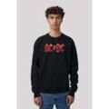 Sweatshirt F4NT4STIC "AC/DC Rock Musik Band Red Ice Logo" Gr. L, schwarz, Herren, Obermaterial: 85% Baumwolle, 15% Polyester, Sweatshirts, Premium Qualität