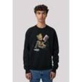 Sweatshirt F4NT4STIC "Marvel Guardians Of The Galaxy Vol2 Groot Tape", Herren, Gr. L, schwarz, Obermaterial: 85% Baumwolle, 15% Polyester, casual, regular fit, Rundhals, Langarm ohne Bündchen, Sweatshirts, Premium Qualität