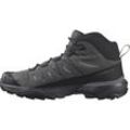 Outdoorschuh SALOMON "X ULTRA 360 LEATHER MID GORE-TEX" Gr. 41, grau (castlerock), Nubukleder, Synthetik, Schuhe, wasserdicht