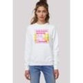 Sweatshirt F4NT4STIC "Sesamstraße Bibo Beach Boss", Damen, Gr. L, weiß, Obermaterial: 85% Baumwolle, 15% Polyester, casual, regular fit, Rundhals, Sweatshirts, Premium Qualität,Nostalgie, Fernsehserie