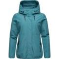 Winterjacke RAGWEAR "Sunniva" Gr. L (40), blau (ocean), Damen, Obermaterial: 100% Polyester; Futter: 100% Polyester; Wattierung 100% Polyester, Jacken, wasserdichte Winter Damen Jacke mit Teddyfell-Innenfutter