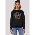 Sweatshirt F4NT4STIC "Hello Fall", Damen, Gr. L, schwarz, Obermaterial: 85% Baumwolle, 15% Polyester, casual, regular fit, Rundhals, Langarm ohne Bündchen, Sweatshirts, Premium Qualität