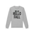 Sweatshirt F4NT4STIC "Hello Fall", Damen, Gr. L, grau (erdgrau), Obermaterial: 85% Baumwolle, 15% Polyester, casual, regular fit, Rundhals, Langarm ohne Bündchen, Sweatshirts, Premium Qualität