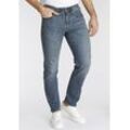 Tapered-fit-Jeans LEVI'S "502 TAPER" Gr. 33, Länge 32, blau (medium indigo worn in) Herren, Jeans in elegantem, modernem Stil