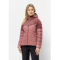 Daunenjacke JACK WOLFSKIN "TUNDRA DOWN HOODY W", Damen, Gr. L (42/44), rosa (blush, powder), 1. OBERSTOFF: 100% POLYAMID; 2. OBERSTOFF: 100% POLYAMID; FUTTER: 100% POLYESTER; FÜLLUNG: 90% ENTENDAUNEN, 10% FEDER;, Jacken