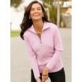 Langarmshirt CLASSIC BASICS "Shirt", Damen, Gr. 38, rosa (rosé), 100% Baumwolle, unifarben, V-Ausschnitt, Langarm, Shirts