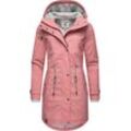 Regenjacke PEAK TIME "L60042", Damen, Gr. M (38), lila (mauve), Obermaterial: 100% Polyurethan, Futter 1: 100% Polyester, Futter 2: 60% Baumwolle, 40% Polyester, Wattierung: 100% Polyester, modisch, tailliert ca. Mitte Oberschenkel, Langarm Ärmel ohne Ärmelschlitz normaler Saum, Jacken, stylisch taillierter Regenmantel für Damen