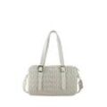 Schultertasche "Handwerk", Damen, Gr. B/H/T: 30cm x 18cm x 8cm one size, beige, Leder, COLLEZIONE ALESSANDRO, Taschen, aus echtem Leder