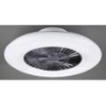 TRIO LEUCHTEN LED Deckenleuchte "Visby Deckenventilator", grau (chromfarben), Ø 59,5cm H: 19,5cm, Lampen, Deckenlampe, Ventilator, Fernbedienung, Ventilator getrennt schaltbar