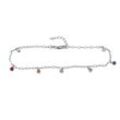 Armband ZEEME "Silber 925 rhodiniert mit bunten Kristallen 16+3cm lang", weiß (weiß, bunt), Armbänder, Damen, 16 + 3cm, Silber 925 (Sterlingsilber), glänzend