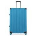 Hartschalen-Trolley HAUPTSTADTKOFFER "Q-Damm - Großer Koffer" Gr. B/H/T: 51cm x 78cm x 31cm 111 l, blau (cyanblau), Kunststoff, ABS, Koffer, Reisekoffer, Aufgabegepäck, Hartschalenkoffer, Koffer groß