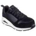 Berufsschuh SKECHERS "UNO SR ELAINY, WOMENS WORK" Gr. 37, schwarz, 37, Lederimitat, Velourslederimitat, Schuhe, Sneaker, Arbeitsschuh ESD-fähig