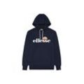 Sweatshirt ELLESSE "Sweatshirt SL Gottero OH Hoody", Herren, Gr. S, blau (dunkelblau), Obermaterial: 80% Baumwolle CO. 20% Polyester PES., Sweatshirts