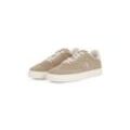 Sneaker CALVIN KLEIN JEANS "CLASSIC CUPSOLE WT MG", Herren, Gr. 43, beige, Veloursleder, unifarben mit Farbeinsatz, sportlich, Schuhe, Halbschuh, Schnürschuh, Freizeitschuh mit heller Laufsohle