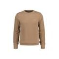 Sweater GANT "Strickpullover COTTON PIQUE C-NECK" Gr. L, beige (schwarz khaki), Herren, Obermaterial: 100% Baumwolle CO., Sweatshirts