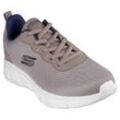 Sneaker SKECHERS "Bobs Sport™ B Flex – Chill Edge", Herren, Gr. 39, grau (taupe), Mesh, Lederimitat, sportlich, Schuhe, Chunky Sneaker, Schnürschuhe in veganer Verarbeitung