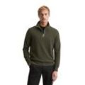 Troyer MARC O'POLO, Herren, Gr. L, neverland iron, Strick, Obermaterial: 100% Baumwolle, casual, regular fit, Langarm Rippbündchen, Pullover, mit feiner, elastischer Struktur