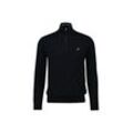 Sweater GANT "Strickpullover CLASSIC COTTON HALF ZIP" Gr. L, schwarz, Herren, Obermaterial: 100% Baumwolle CO., Sweatshirts