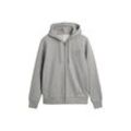 Sweater GANT "Sweatjacke REGULAR TONAL SHIELD FULL ZIP HOODIE", Herren, Gr. L, grau, Obermaterial: 100% Baumwolle CO., Sweatshirts