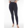 Leggings FREDDY "WRUP2 SUPERSKINNY" Gr. L, N-Gr, blau (schwarz sapphire), Damen, Obermaterial: 81% Baumwolle, 19% Elasthan, unifarben, Hosen, mit Push-up Effekt