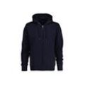 Sweater GANT "Sweatjacke REGULAR TONAL SHIELD FULL ZIP HOODIE", Herren, Gr. L, blau, Obermaterial: 100% Baumwolle CO., Sweatshirts