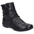 Stiefelette JOSEF SEIBEL "Charlotte 11", Damen, Gr. 39, schwarz, Leder, modisch, Schuhe, Boots, Winterboots, Stiefel mit modischer Raffung