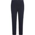 Webhose TOMMY HILFIGER "CREPE SLIM PULL ON PANT", Damen, Gr. 34, N-Gr, blau (schwarz night navy), Cru00eape, Obermaterial: 100% Polyester, unifarben, klassisch, slim fit knöchellang, Hosen, mit Metalllabel, Bügelfalten