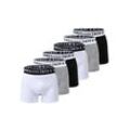 Boxershorts JACK & JONES "Boxershort SENSE TRUNKS 3 PACK 6er Pack", Herren, Gr. S, schwarz, grau, weiß, Obermaterial: 95% Baumwolle CO. 5% Elasthan EL., Unterhosen