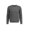 Sweater GANT "Strickpullover COTTON PIQUE C-NECK" Gr. L, grau, Herren, Obermaterial: 100% Baumwolle CO., Sweatshirts