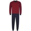 Pyjama HAJO "Pyjama", Herren, Gr. XXL, rot, Obermaterial: 60% Baumwolle CO. 40% Polyester PES., Homewear-Sets