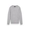 Sweatshirt SCOTCH & SODA "Strickpullover Core Viskose Pullover" Gr. L, grau (hellgrau), Herren, Obermaterial: 81% Viskose CV. 19% Nylon NY., Sweatshirts