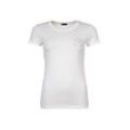 T-Shirt EMPORIO ARMANI "T-Shirt ESSENTIAL STUDS LOGO 1er Pack", Damen, Gr. L, beige (creme), Obermaterial: 95% Baumwolle CO. 5% Elasthan EL., Kurzarm, Shirts