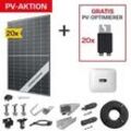 PV-Komplettanlage 8 kWp mit Huawei Wechselrichter 8 kW, 20 Solarmodulen Glas-Glas black frame & Montagesystem Aufdach (* 0% MwSt. gem. §12 Abs. 3 UstG)