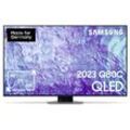 Samsung 2023 Q80C QLED-TV 138 cm 55 Zoll EEK G (A - G) CI+, DVB-C, DVB-S2, DVB-T2, QLED, Smart TV, UHD, WLAN Carbon, Silber