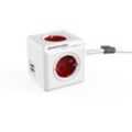 PowerCube Extended, Steckdosenleiste mit 2x USB-Steckerleiste - Allocacoc