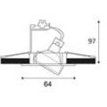 Indigo - KO1012S04 – Schwenkbarer Einbaustrahler GU4 35W – weiß