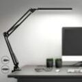 LED-Schreibtischlampe mit Klemme, dimmbare Augenleselampe, 3 Farbmodi, Schwenkarmlampe, USB-Klemm-Tischlampe, Tageslichtlampe für Büro