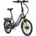 Zündapp ZT20R Ebike Klapprad für Erwachsene 145 - 180 cm Pedelec für Damen und Herren 20 Zoll mit 6 Gängen Elektro Bike Faltrad