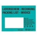 Papier-Dokumententasche/Lieferscheintasche SecurePack, C6, Fenster links, mit Aufdruck, selbstklebend, 100 % recycelbares Pergaminpapier, grün, 250 Stück