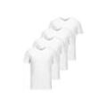 T-Shirt JACK & JONES "T-Shirt JACBASIC V-NECK TEE 2PK 2er Pack" Gr. L, weiß, Herren, Obermaterial: 100% Baumwolle CO., Shirts