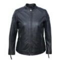 Lederjacke MAZE "42021312", Damen, Gr. 42, schwarz, Obermaterial: 100% Lammleder / Futter: 100% Baumwolle / Ärmelfutter: 100% Polyester, Jacken