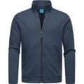 Kapuzensweatjacke RAGWEAR "Miet" Gr. L (52), blau (navy), Herren, Sweatware, Obermaterial: 55% Baumwolle, 45% Polyester, Sweatjacken, coole Herren Basic Sweatjacke