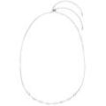 Collier FIRETTI "Schmuck Geschenk Halsschmuck Halskette Silberkette Venezianerkette", bunt (silberfarben, weiß), Halsketten, Damen, Silber 925 (Sterlingsilber)-Perlen, L: 85cm B: 1mm, Silber 925 (Sterlingsilber), Perlen, Made in Germany - mit Süßwasserzuchtperle, B:1mm