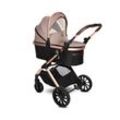 Lorelli Kinderwagen 2 in 1 Glory mit Adapter, Babywanne, umkehrbarer Sportsitz beige