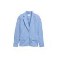 TOM TAILOR Damen Slim Fit Jersey Blazer, blau, Uni, Gr. XXL