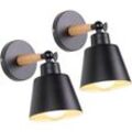 Jalleria 2 Packungen Vintage-Industrie-Wandleuchten, Deckenleuchten, E27-Metall, verstellbare Retro-Innenwandlampe für Schlafzimmer, Küche,