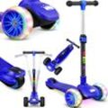 KIDIZ® Roller Kinder Scooter X-Pro2 Dreiradscooter mit PU LED Leuchtenden Räder Kinderroller faltbar Tret-Roller höhenverstellbarer Cityroller Kinderscooter für Jungen Mädchen 3-12 Jahre