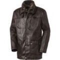 Ross & Cole Herren Lederjacke lang braun