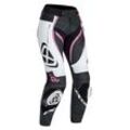 Motorrad-Lederhose Ixon Vortex Damen Schwarz-Weiß-Fuchsia